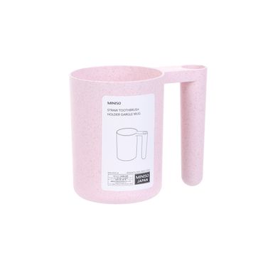 Porta Cepillo Y Vaso  Para Enjuague Bucal Acabado En Paja