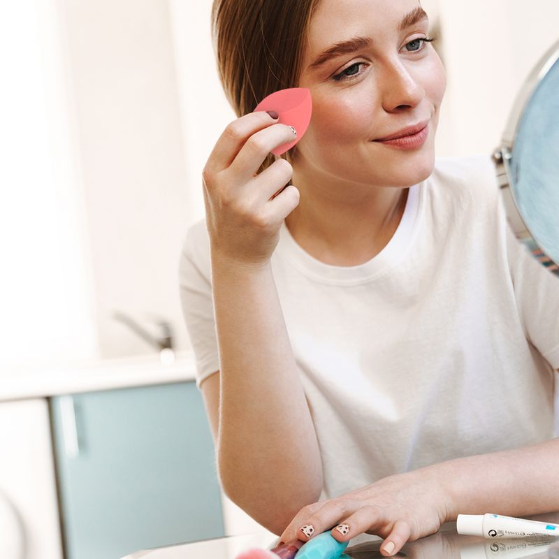 4 piezas de Mini esponjas para maquillaje