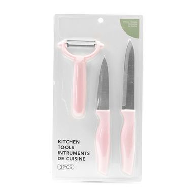 Set De Cuchillo Y Pelador Colores Mixtos 3 Pzas