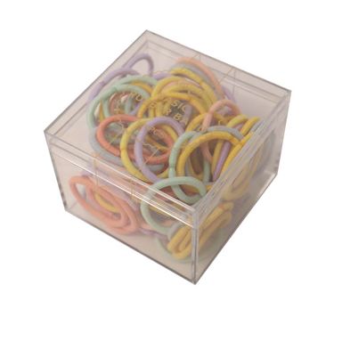 Paquete De Ligas Para Cabello Mini Colores Mixtos 100 Piezas