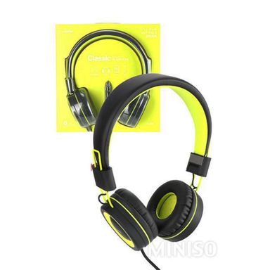 Audífonos De Diadema Con Cable - Verde/Negro MINISO