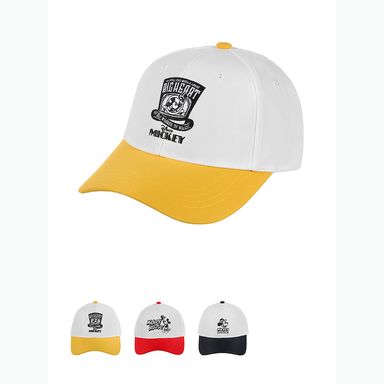 GORRA BLANCA DE BEISBOL - BORDADO DE MICKEY MOUSE - VISERA DE COLORES MIXTOS - DISNEY DISNEY