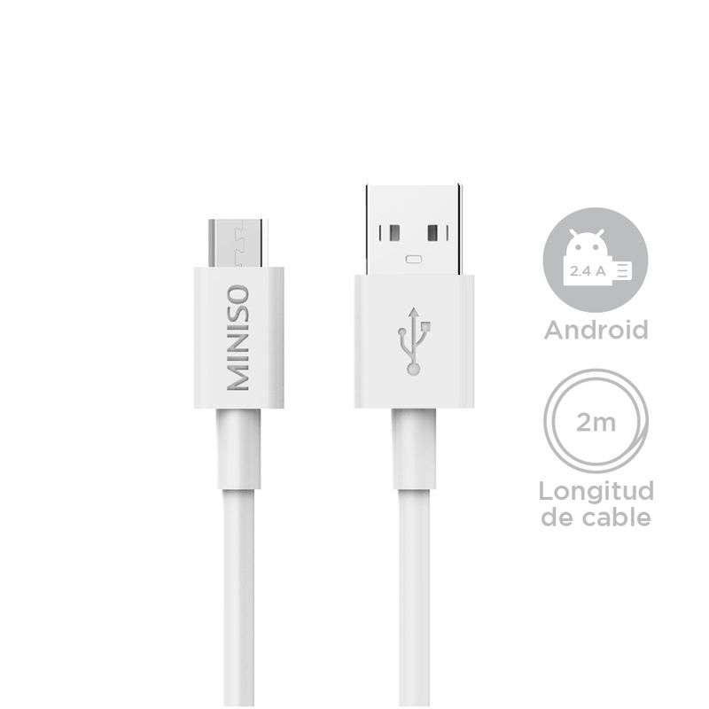 Cable USB 3 en 1 (Lighting) Android / Tipo-C Carga Rápida 2.4 A-2m