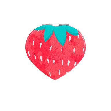 ESPEJO PORTÁTIL - FRESAS CORAZÓN