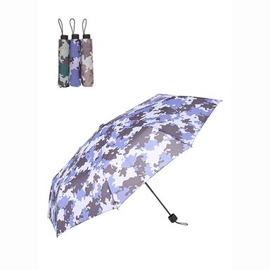 Paraguas Plegable Camuflaje (Verde/Azul/Gris) 53.5Cm*8K,Podrás Recibir Alguno De Los Productos En Las Imágenes Según Stock