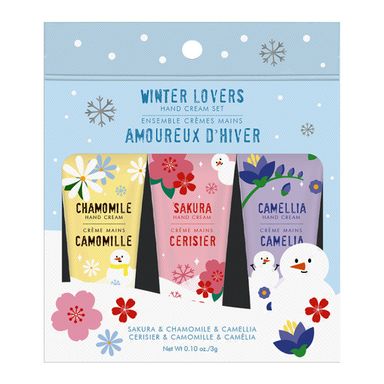Set de Crema para Manos Fresh Winters Lovers   Fresh Winters Lovers  20 gr Manzanilla, Sakura, Camellia 3 Piezas