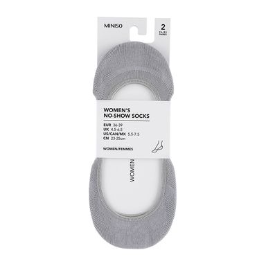 Calcetines Invisibles para Mujer 2 Pares - Aleatorio Negro, Gris, Rosa o Beige 36-39