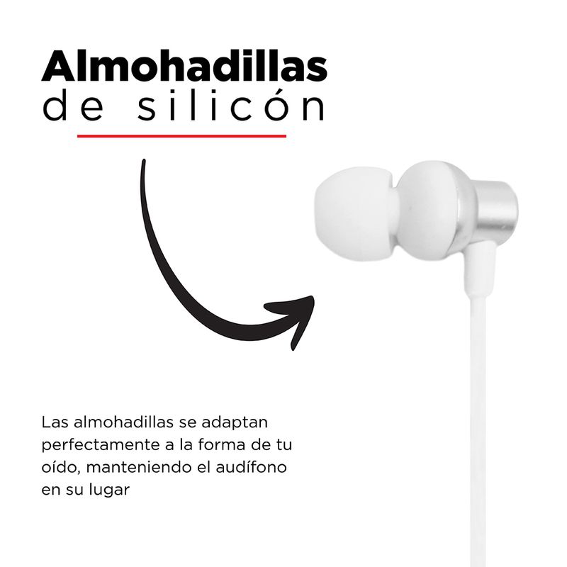 Audifonos De Diadema Inalambrico, Patterned Modelo Tm-053, Blanco