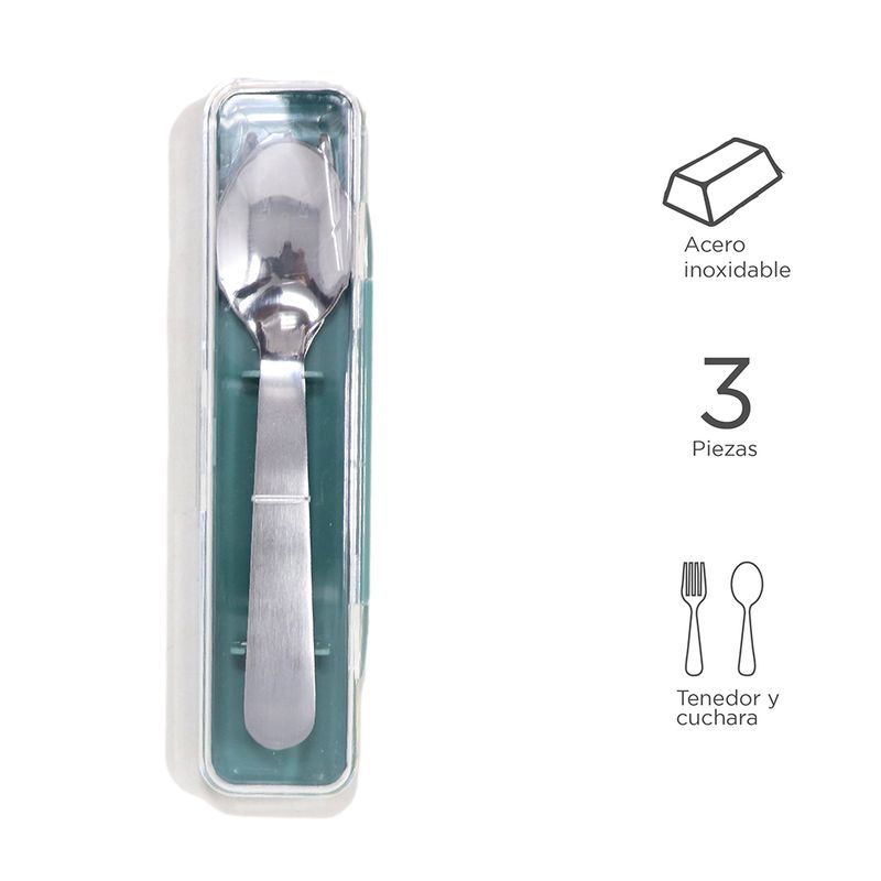 Kit-De-Cubiertos-Con-Estuche-Miniso-Acero-Inoxidable-Verde-2-Piezas-3-9327