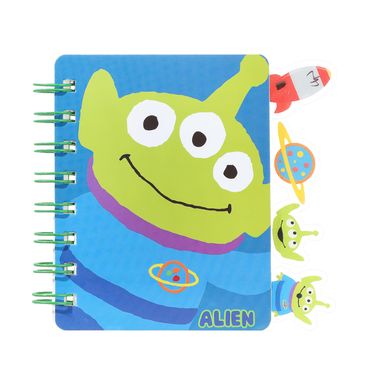Libreta En Espiral Con Marcapaginas A7 Toy Story Collection De Alien 70 Hojas-Disney TOY STORY Alien Rayas Azul 70 Hojas