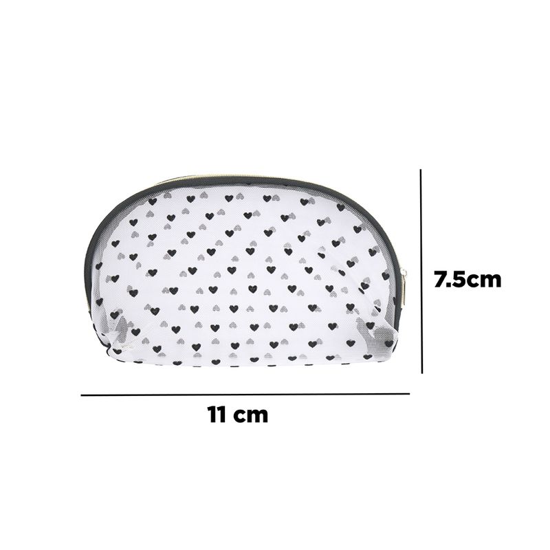 Cosmetiquera-En-Forma-De-Concha-De-Malla-Con-Patron-De-Corazones-Miniso-6-9924