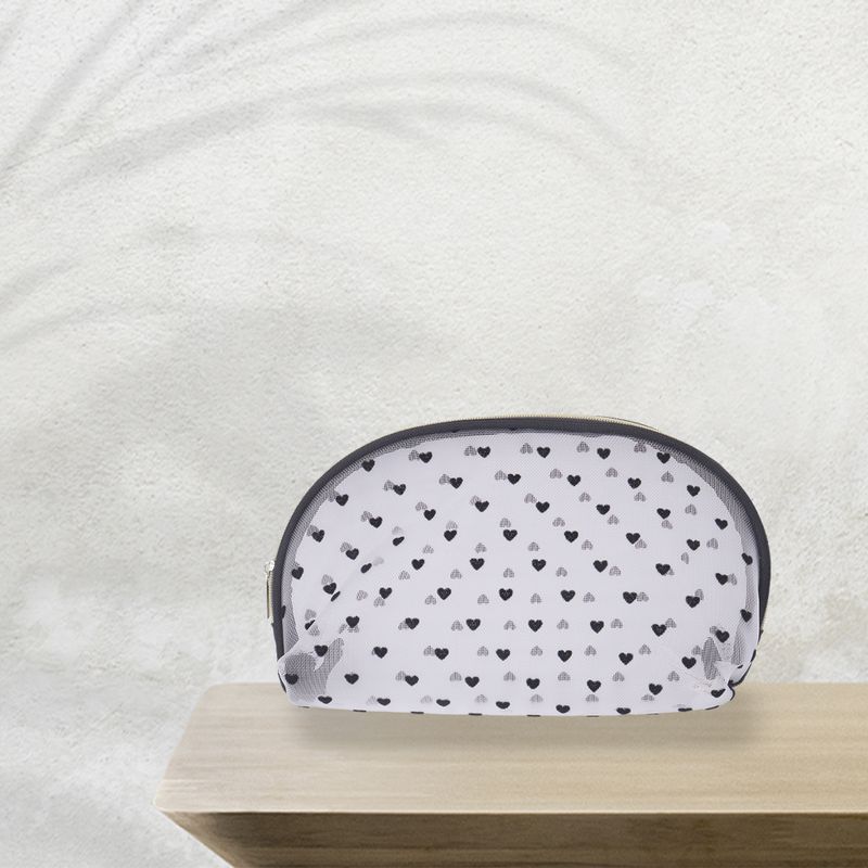 Cosmetiquera-En-Forma-De-Concha-De-Malla-Con-Patron-De-Corazones-Miniso-7-9924