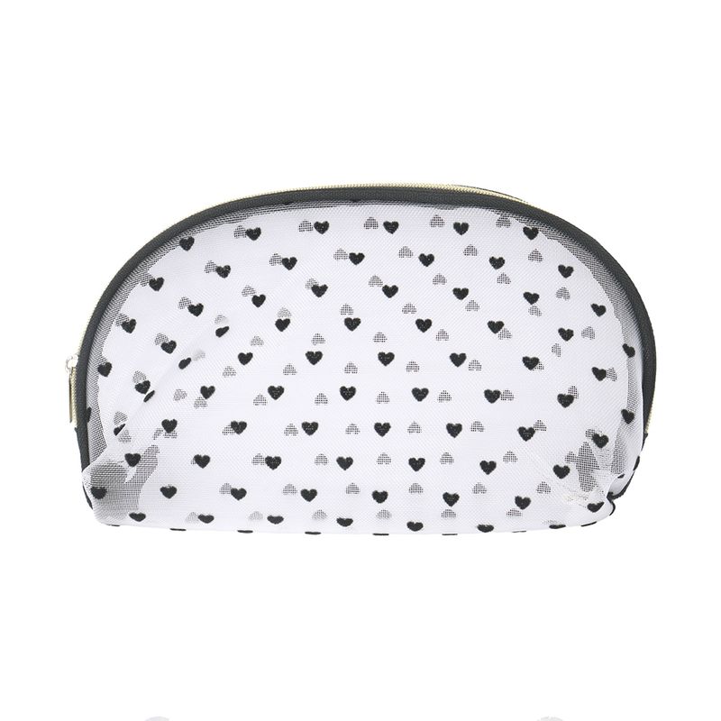 Cosmetiquera-En-Forma-De-Concha-De-Malla-Con-Patron-De-Corazones-Miniso-1-9924