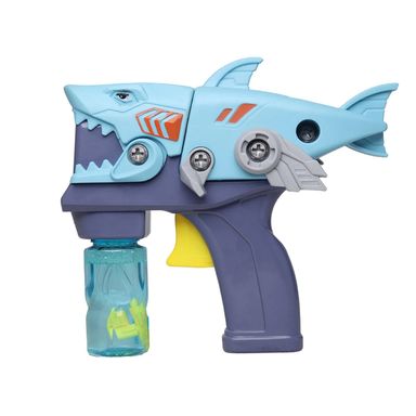 Pistola De Burbujas 3D De Tiburon Inercial Miniso Tiburón Azul 2 Piezas
