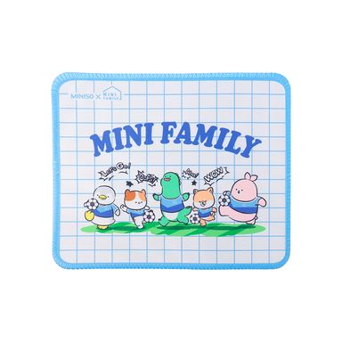Mouse Pad Cuadrado Mini Family Sports MINISO Azul