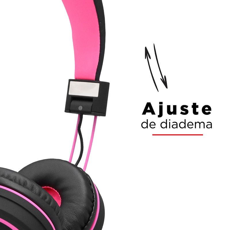 Audifonos-De-Diadema-De-Cable-Rosa-Negro-Podr-s-Recibir-Alguno-De-Los-Productos-En-Las-Im-genes-Seg-n-Stock-3-4554