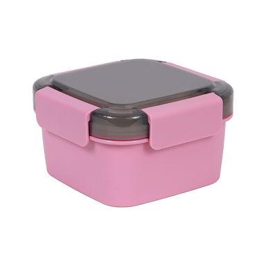 Contenedor De Doble Capa Para Ensalada  Miniso Rosa  1100 ml