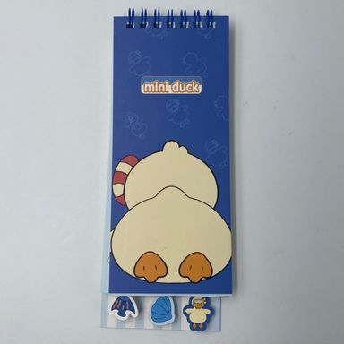 Cuaderno Con Espiral Diving Duck Series Lying Diving Duck 80 Hojas Miniso Pato Azul 17x7 cm 80 Hojas