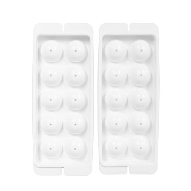 Molde De Plastico De Bolas De Hielo De 10 Set De 2 MINISO Plástico Blancos 2 Piezas