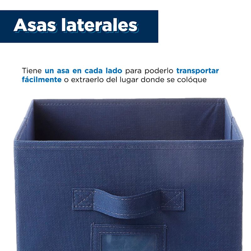 Organizador-De-Tela-De-Color-Solido-MINISO-Plegable-Textil-Azul-27x27x27-cm-5-10854