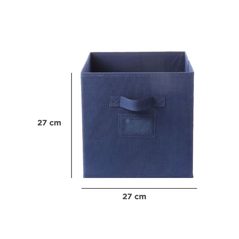 Organizador-De-Tela-De-Color-Solido-MINISO-Plegable-Textil-Azul-27x27x27-cm-7-10854