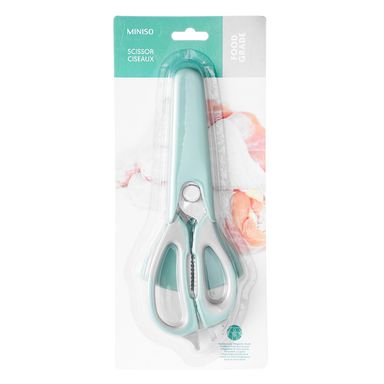 Tijera De Cocina Multiproposito MINISO Acero Inoxidable Verde 23x7.5 cm