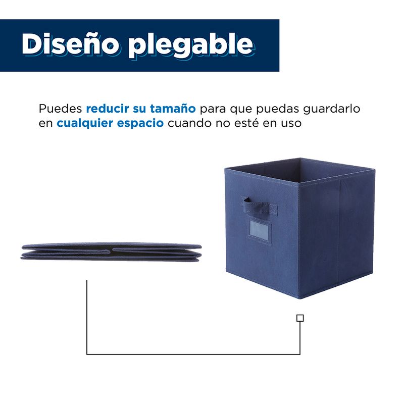 Organizador-De-Tela-De-Color-Solido-MINISO-Plegable-Textil-Azul-27x27x27-cm-3-10854