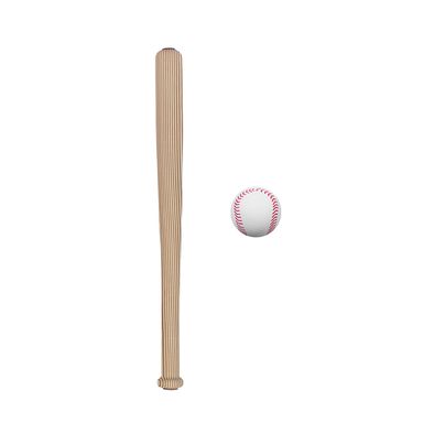 Set De Baseball Con Bate Y Pelota MINISO Infantil Goma Café 59.5 cm, 8 cm