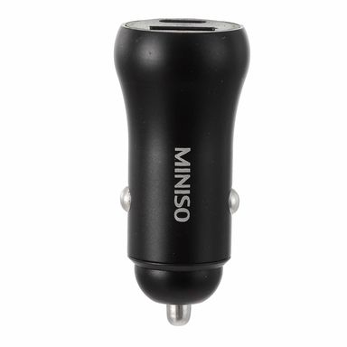 Cargador De Auto Para Celular Con 2 Puertos USB Y Tipo C Negro 2.5x5 cm