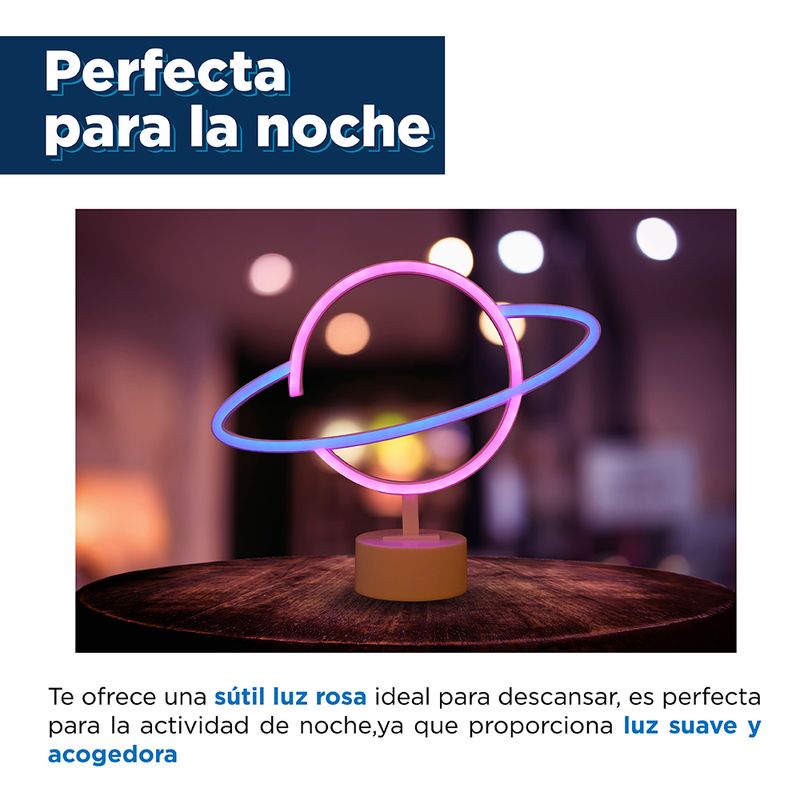  Luz de neón con base de neón, luces de noche