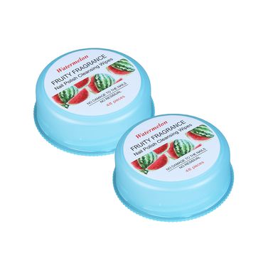 Almohadillas Quita Esmalte Con Fragancia de Sandia 48 Piezas