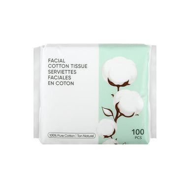 Paquete De Toallitas Faciales Cuadradas De Algodón, 100 Piezas