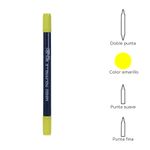 Plumon-A-Base-De-Agua-Doble-Punta-Amarillo-Limon-168-12Cm-3-370