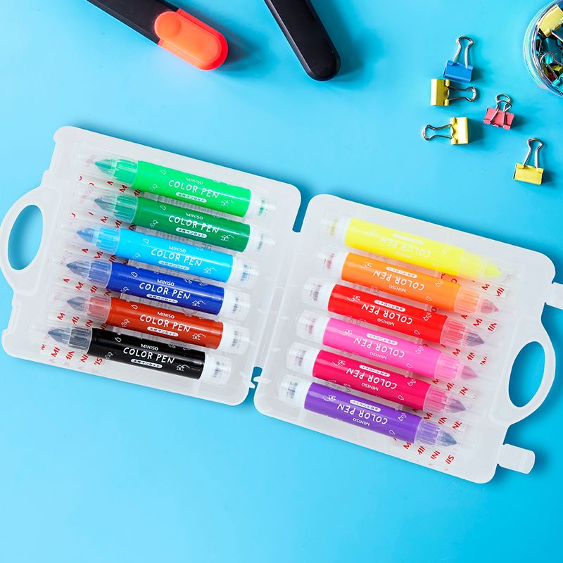 PAQUETE-DE-PLUMONES-ACUARELABLES-CON-SELLO-72-6-12-CM-12-COLORES-MINISO-2-7020