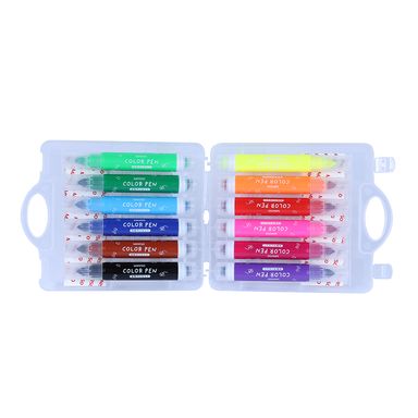 PAQUETE DE PLUMONES ACUARELABLES CON SELLO - 72*6*12 CM - 12 COLORES MINISO
