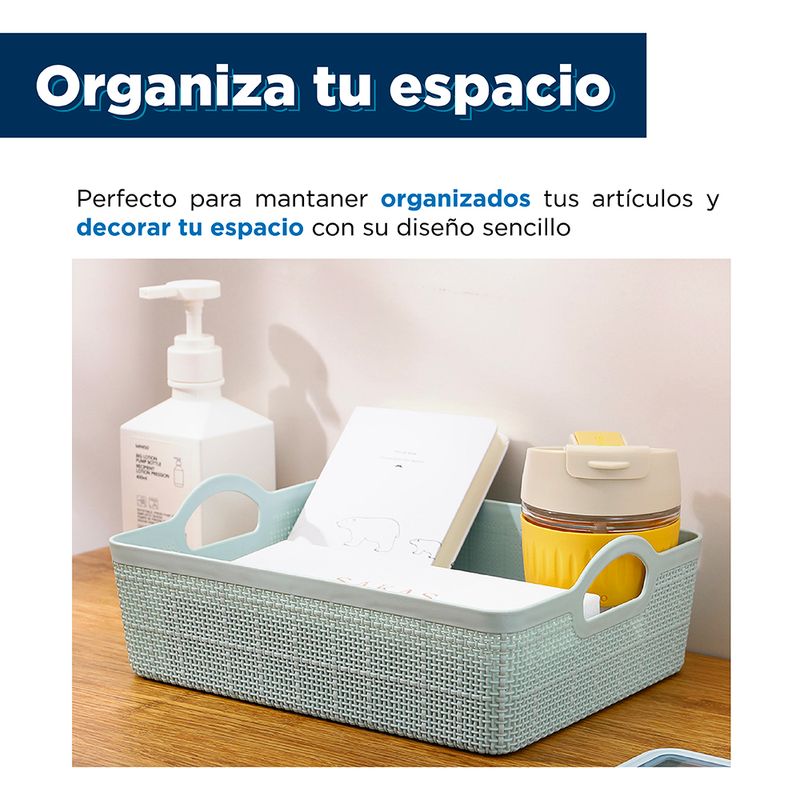 Cesto-Pl-stico-para-Almacenamiento-con-Mango-Trenzado-Pl-stico-Azul-24x18-5x10-3-cm-5-8589