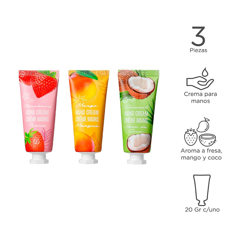 Set-de-Crema-para-Manos-Fresh-Fruit-Energy-Fresh-Fruit-Energy-20-gr-Mango-Coco-Fresa-3-Piezas-3-8585