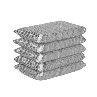 PAQUETE DE ESPONJAS - PLATEADAS - 5 PIEZAS