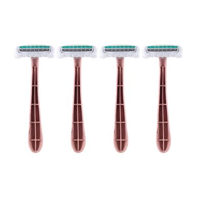 Rasturadora para Mujer 3 Hojas Rosa 4 Piezas