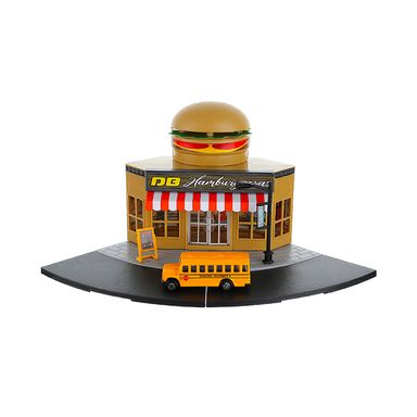 Set De Juguete Restaurante De Hamburguesas Y Carro
