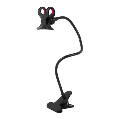 Soporte Para Celular De Escritorio Negro Con Sujetador Ergonómico Negro