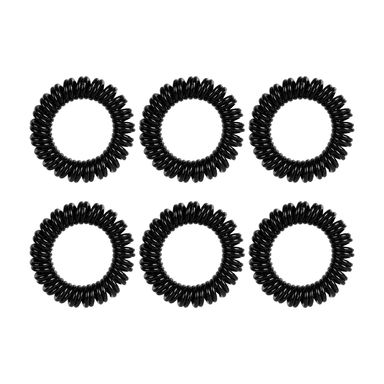 Liga para el Cabello en forma de Espiral 4.5 Negro Negro 4.5  5 piezas
