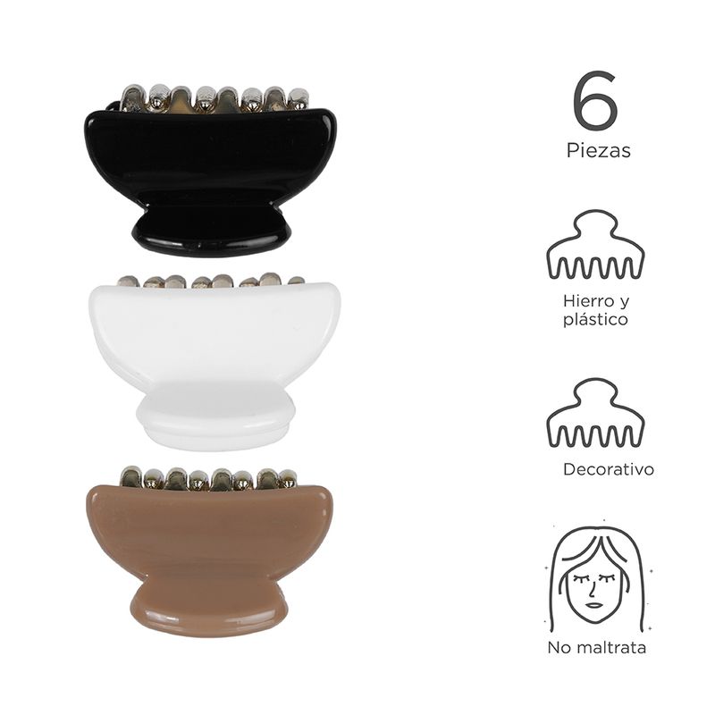 Paquete-de-Pinzas-para-Cabello-Tipo-Garra-Acabado-Mate-6-Piezas-3-5963