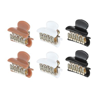 Paquete de Pinzas para Cabello - Tipo Garra Acabado Mate 6 Piezas