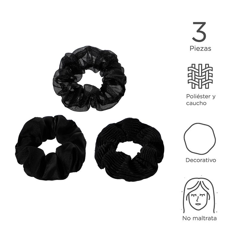Paquete-De-Collet-Para-El-Cabello-Grandes-Pure-Color-Negro-3Pzas-Miniso-Negro-3-Piezas-3-9691
