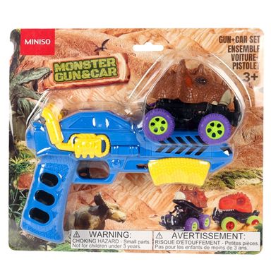 Pistola De Juguete Con Carrito Dinosaurio Plástico Azules