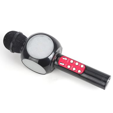 Micrófono Inalámbrico De Karaoke Con Altavoz E Iluminación De Colores Negro 27.5 cm