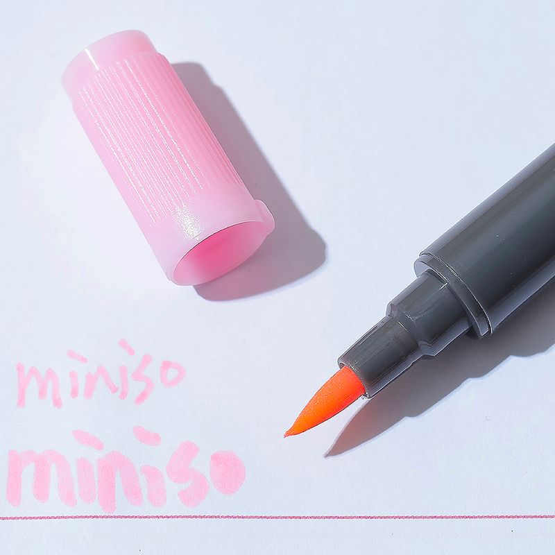 Plumon-A-Base-De-Agua-Doble-Punta-Rosa-16-8-1-2Cm-4-371
