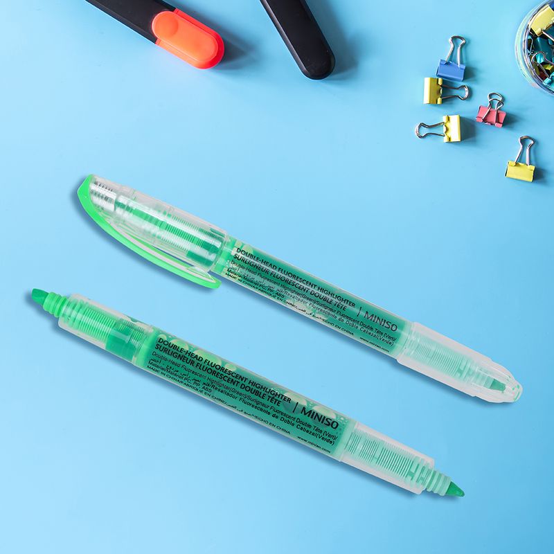 Plumon-Fosforescente-Doble-Cabeza-MINISO-Doble-Cabeza-Verde-2-9997