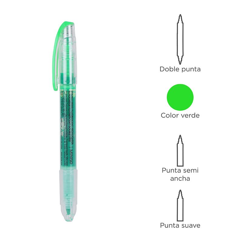 Plumon-Fosforescente-Doble-Cabeza-MINISO-Doble-Cabeza-Verde-3-9997